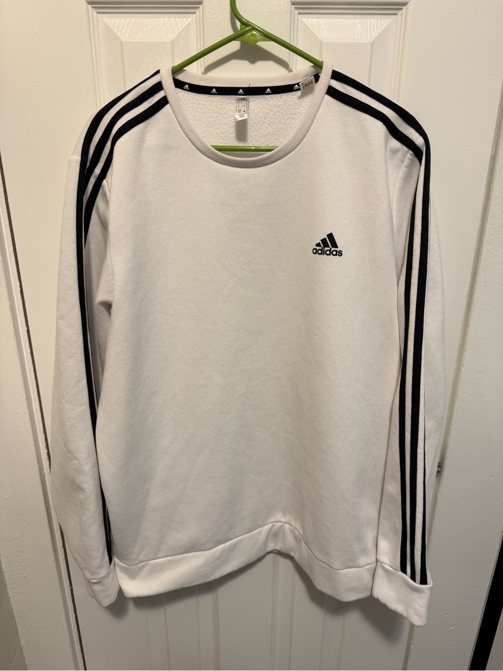 Size L Adidas Men’s Primegreen 3-Stripes Crewneck Sweatshirt